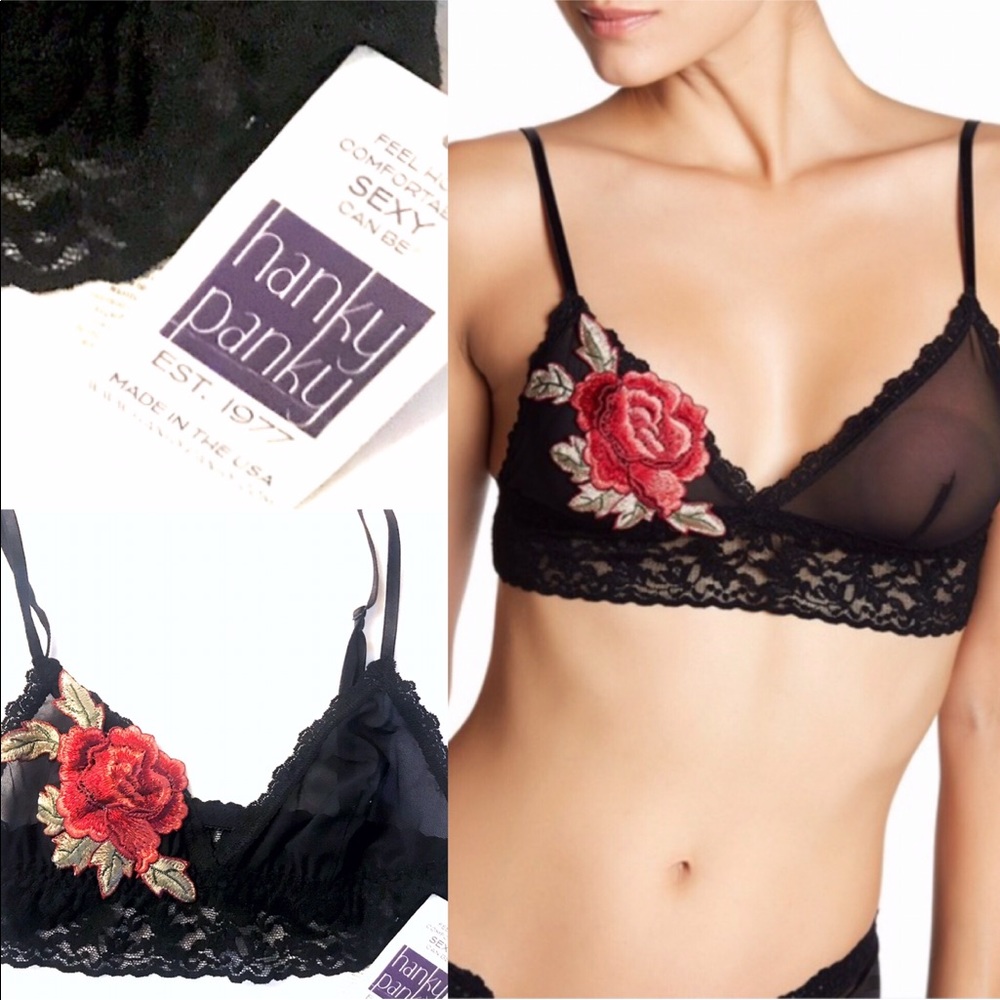 NWT Hanky Panky Glam Appliqué Festival Bralette - Picture 1 of 8